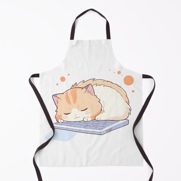 Item preview, Cat on Keyboard — Lazy Kawaii Cat Sticker designed and sold by tommysworks.
