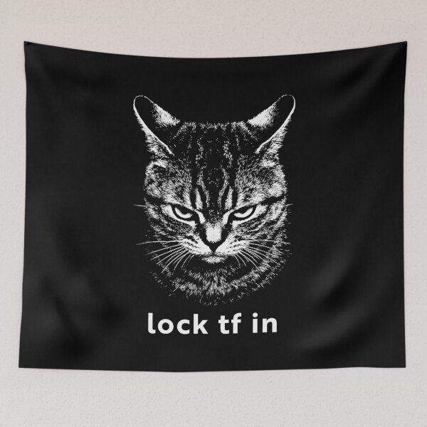 Item preview, Lock TF In Cat Meme designed and sold by charoen-design.