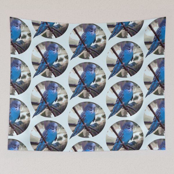 Item preview, Blue Budgerigar Painting designed and sold by Fayes4Art.