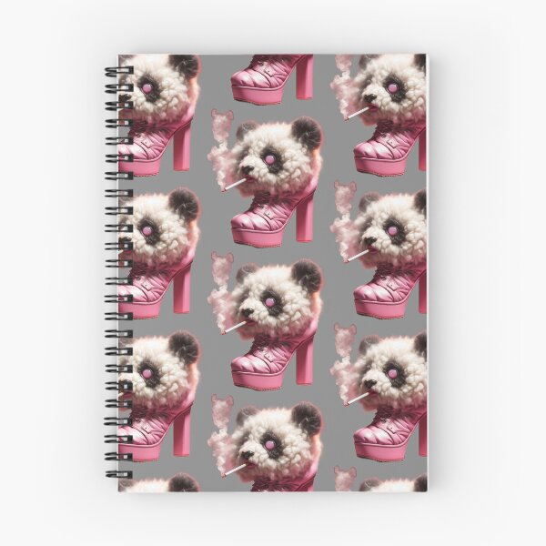 Item preview, Fluffy Cloud Panda in Pink Platform Boot Smoking Meme designed and sold by LujziWorld.