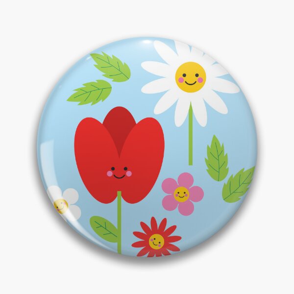 Item preview, Flowers and Foliage with Happy Faces designed and sold by VicEllisArt.