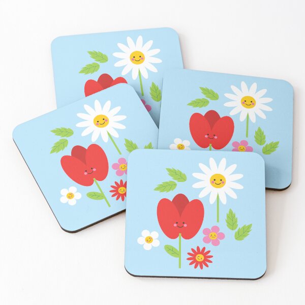 Item preview, Flowers and Foliage with Happy Faces designed and sold by VicEllisArt.