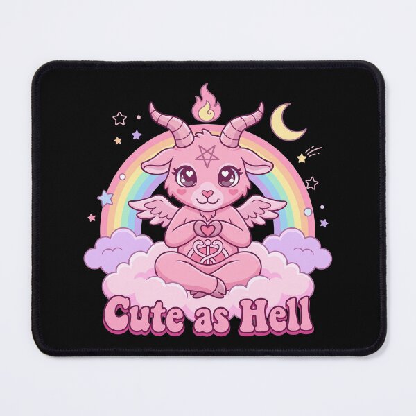 Item preview, Cute as Hell Pastel Goth Baphomet Kawaii Rainbow Devil Goat designed and sold by rediscoveredapp.