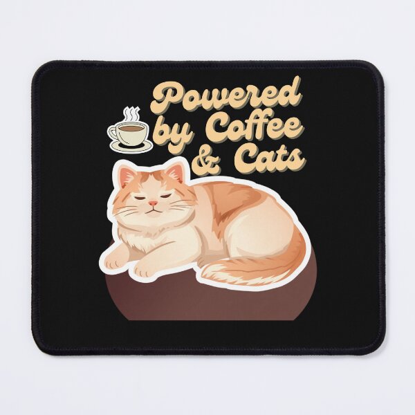 Item preview, Powered By Coffee And Cats Vintage Retro Design | Funny Cat Mom Gift designed and sold by Meharshop.