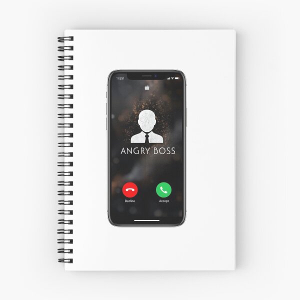 Item preview, Angry Boss Incoming Call Funny Workplace Humor Minimal Phone case,T-shirt designed and sold by StylePrynt.