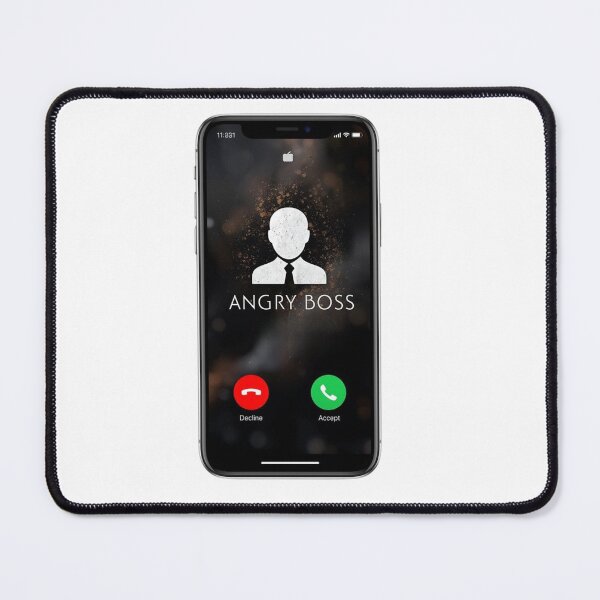 Item preview, Angry Boss Incoming Call Funny Workplace Humor Minimal Phone case,T-shirt designed and sold by StylePrynt.