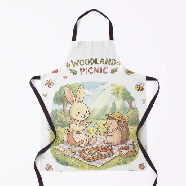 Item preview, Woodland Picnic - Cute Rabbit and Hedgehog Friends designed and sold by TaiwanMemory.