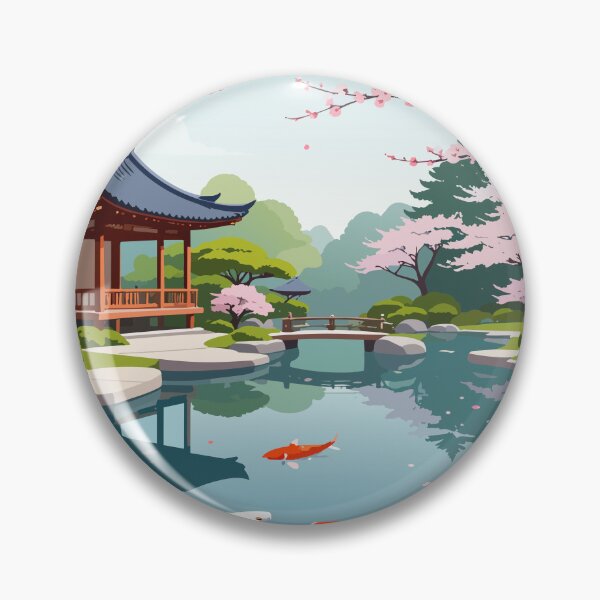 Item preview, Japanese Garden Cherry Blossom Design designed and sold by BetweenForms.