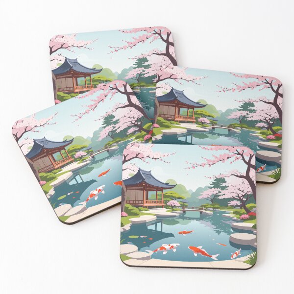 Item preview, Japanese Garden Cherry Blossom Design designed and sold by BetweenForms.