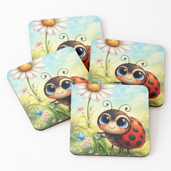 Item preview, Ladybug with flower in a flower meadow designed and sold by MyPersonalShirt.