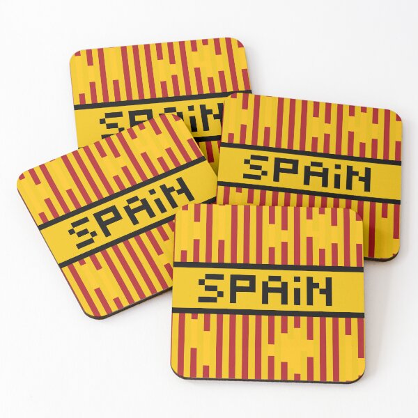 Aperçu de l'œuvre SPAIN — Spain Soccer & Flag Pride Gift | Retro Pixel Art Word créée et vendue par Mouremandier.