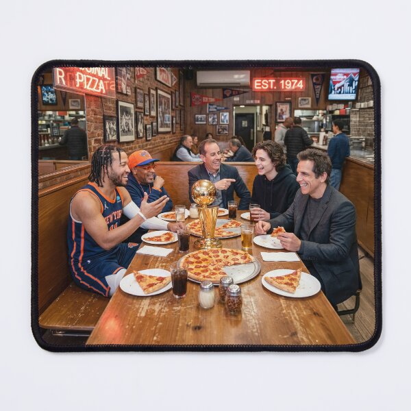 Item preview, MVP Jalen Brunson Having Pizza With His Super Fans designed and sold by Home Decor Art.