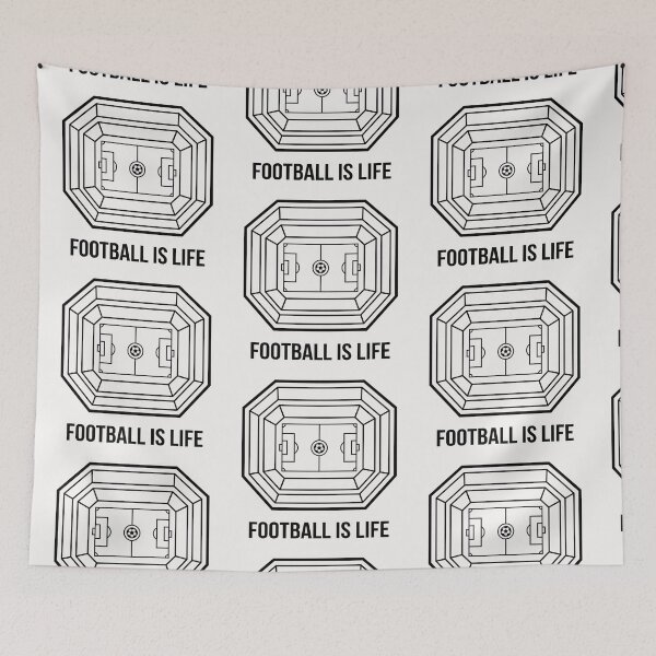 Item preview, Minimalist football stadium – Football Is Life designed and sold by David Mateo ArtWorks.