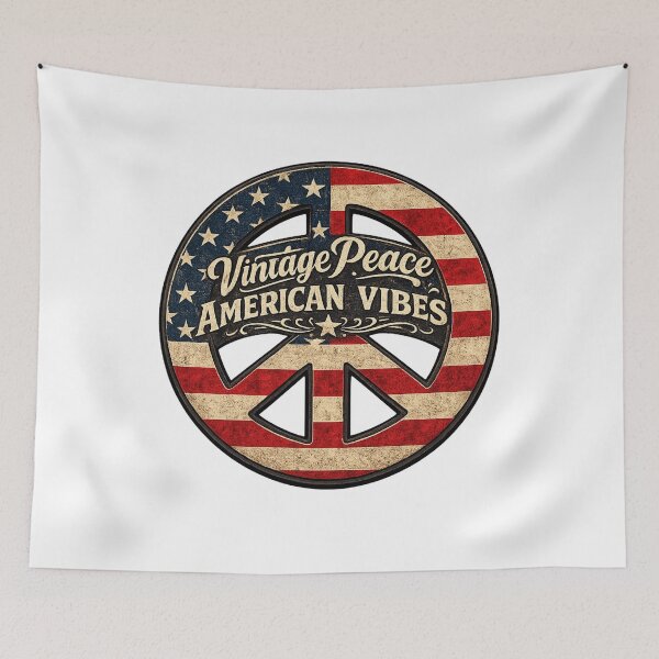 Item preview, Vintage Peace American Vibes Design designed and sold by HippyRikky.