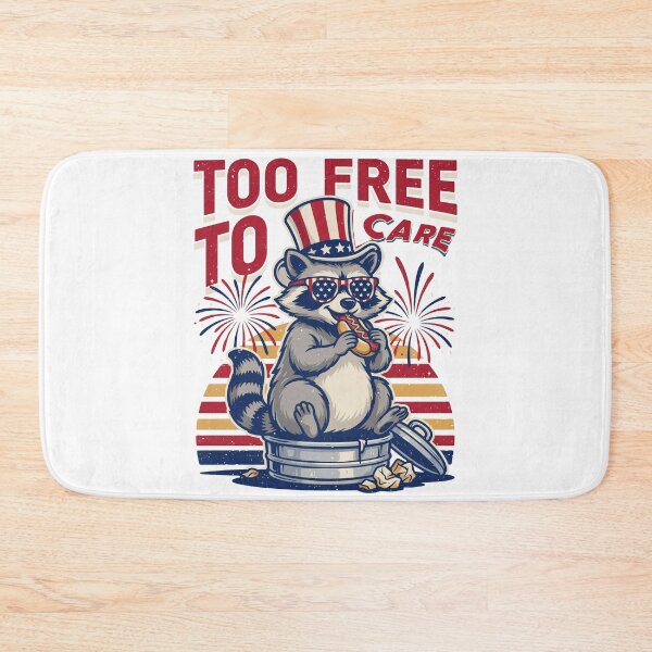 Item preview,  Too Free To Care Patriotic Raccoon designed and sold by WikaKowalczyk.