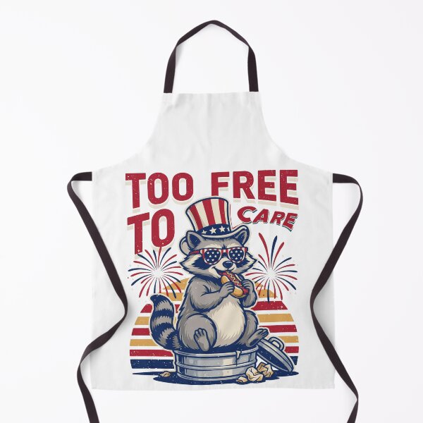 Item preview, Too Free To Care Patriotic Raccoon designed and sold by WikaKowalczyk.