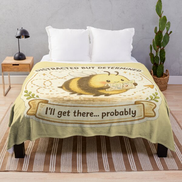 Item preview, Distracted But Determined Bee designed and sold by ChirpInc.