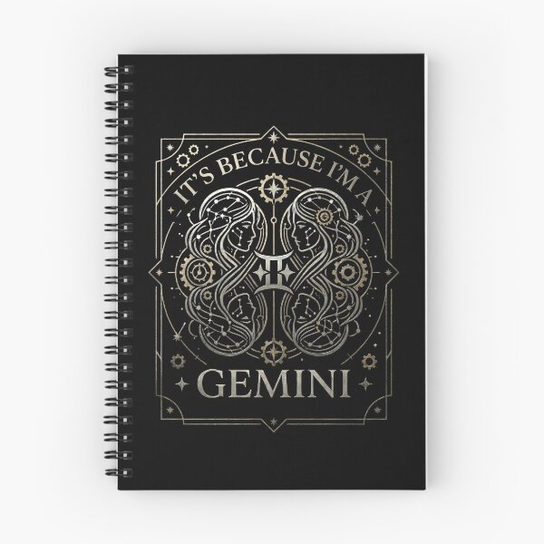 Item preview, It's Because I'm a Gemini | Celestial Zodiac Sign Art | Vintage Astrology Design designed and sold by ZyziowskyArt.