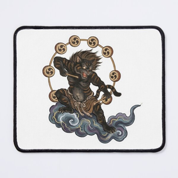 Item preview, Raijin Cat - Thunder God of Japanese Folklore designed and sold by LuckyCatClubJP.