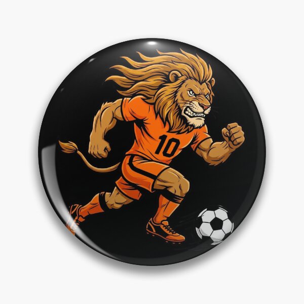Artikelvorschau, Oranger Löwe Fußballer – Weltmeisterschaft 2026 entworfen und verkauft von David Mateo ArtWorks.