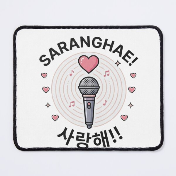 Item preview, Saranghae K-Pop Microphone Love Heart Design designed and sold by Ahmedsyde.