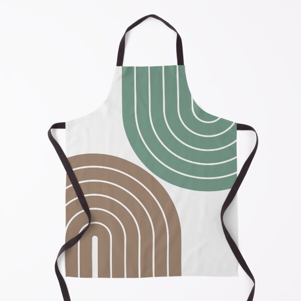 Item preview, Retro Arches Geometric Boho Throw Pillow in Sage and Sand Theme designed and sold by nineFlorals.