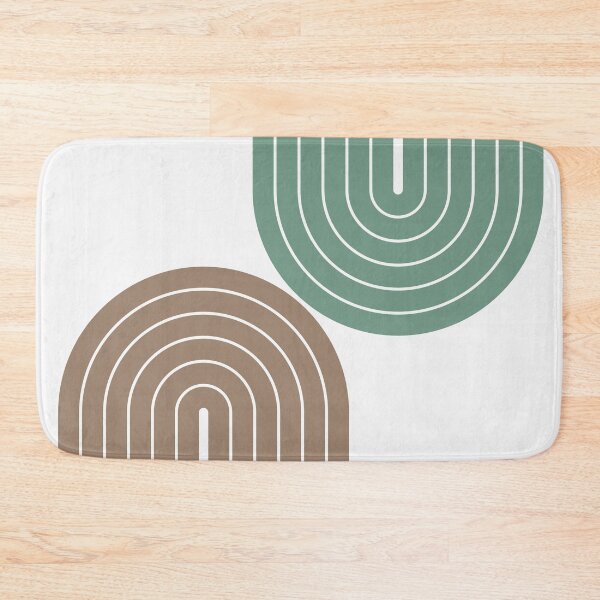Item preview, Retro Arches Geometric Boho Throw Pillow in Sage and Sand Theme designed and sold by nineFlorals.