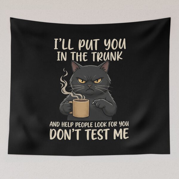Item preview, Funny Black Cat Coffee Dark Humor Sarcastic Warning Quote designed and sold by rediscoveredapp.