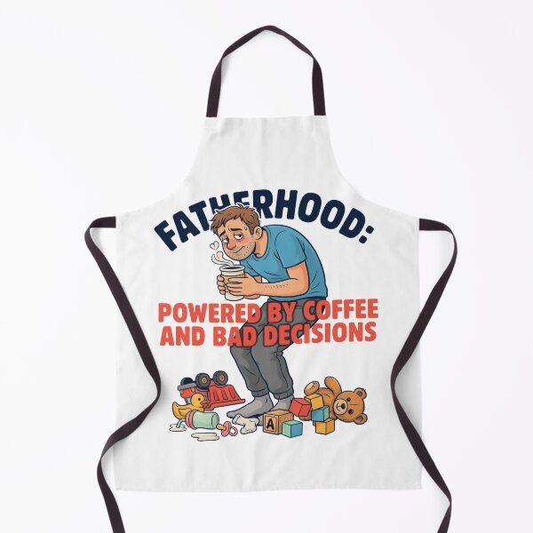 Item preview, Fatherhood Powered by Coffee and Bad Decisions Funny Dad Life Design designed and sold by ArcticFoxStudio.
