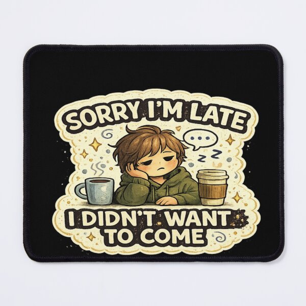 Item preview, Sorry I'm Late I Didn't Want To Come Funny Introvert Sticker designed and sold by Genzfirevibes.