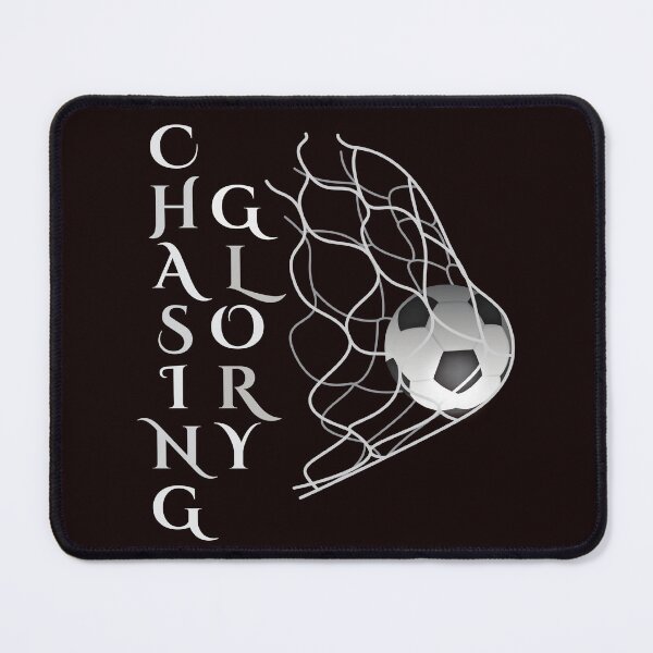 Item preview, Chasing Glory Soccer — Black and White Football Typography Art Gift designed and sold by AvessBerge.