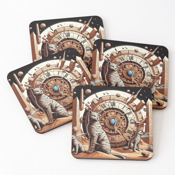 Item preview, Mystic Cats of Time – Cosmic Desert Vision designed and sold by Dogandesighn.