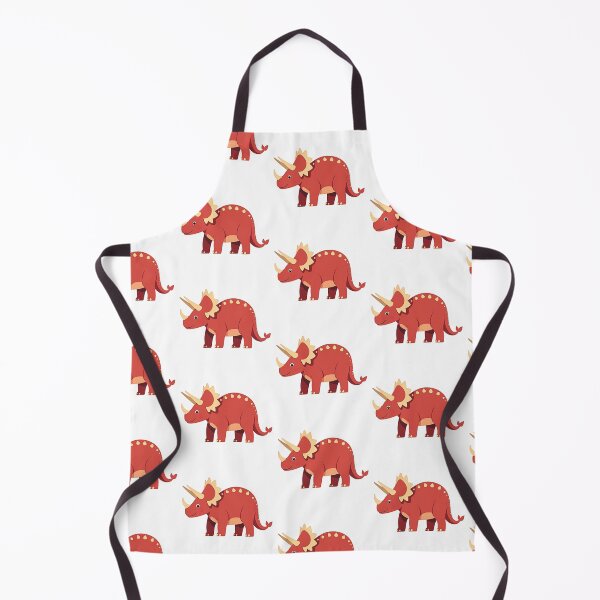 Item preview, Red dinosaur triceratops in cartoon style for children designed and sold by Prints by Mat.