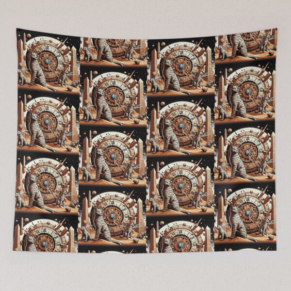 Item preview, Mystic Cats of Time – Cosmic Desert Vision designed and sold by Dogandesighn.