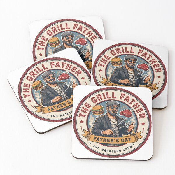 Item preview, The Grill Father Funny Father's Day BBQ Master Grilling Dad Design designed and sold by ArcticFoxStudio.