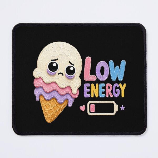 Item preview, Low Energy Cute Sad Ice Cream Kawaii Mood designed and sold by Liv Solara.