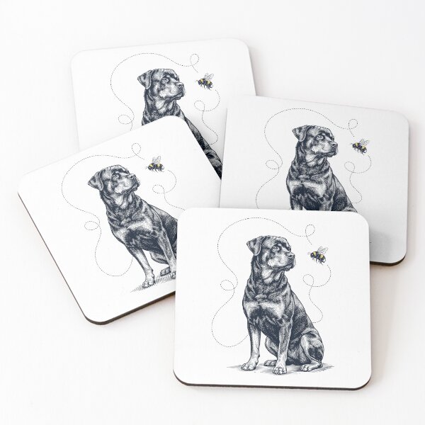Item preview, Rottweiler Bumble Bee Honeybee Dog Lover designed and sold by Kimberley King Art  King Art.