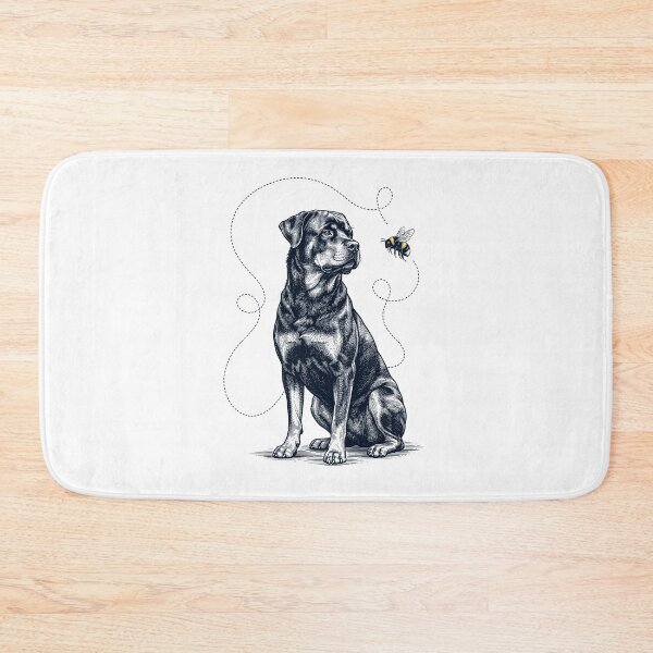 Item preview, Rottweiler Bumble Bee Honeybee Dog Lover designed and sold by Kimberley King Art  King Art.