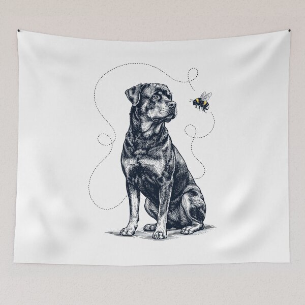 Item preview, Rottweiler Bumble Bee Honeybee Dog Lover designed and sold by Kimberley King Art  King Art.
