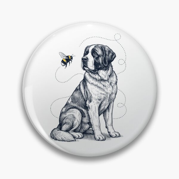 Item preview, Saint Bernard Bumble Bee Honeybee Dog Lover designed and sold by Kimberley King Art  King Art.