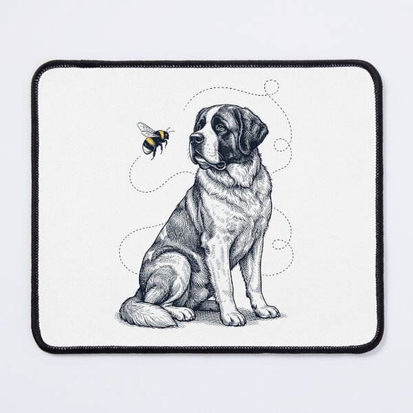 Item preview, Saint Bernard Bumble Bee Honeybee Dog Lover designed and sold by Kimberley King Art King Art.