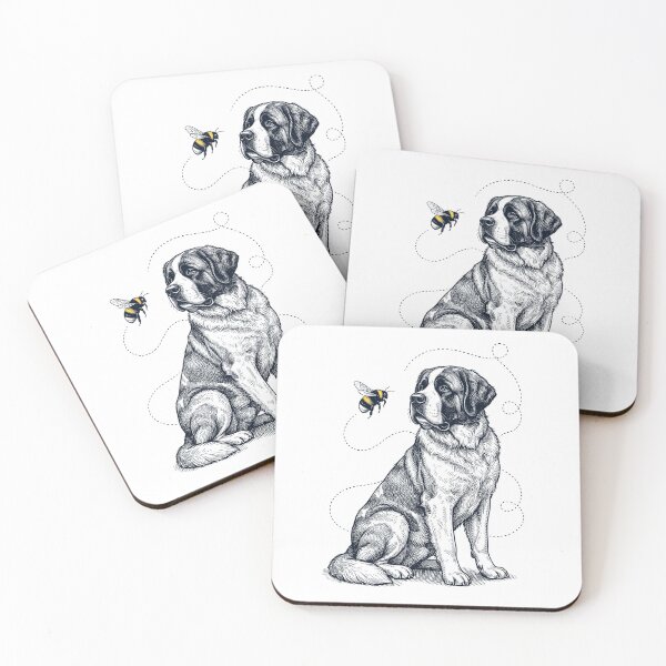 Item preview, Saint Bernard Bumble Bee Honeybee Dog Lover designed and sold by Kimberley King Art  King Art.