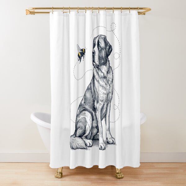 Item preview, Saint Bernard Bumble Bee Honeybee Dog Lover designed and sold by Kimberley King Art  King Art.