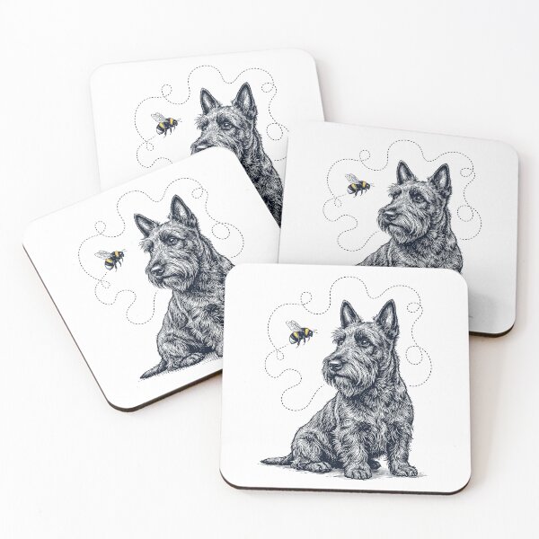 Item preview, Scottish Terrier Bumble Bee Honeybee Dog Lover designed and sold by Kimberley King Art  King Art.
