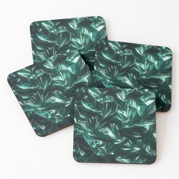 Item preview, Crumpled Emerald Green Foil Metallic Texture designed and sold by Sabyta.