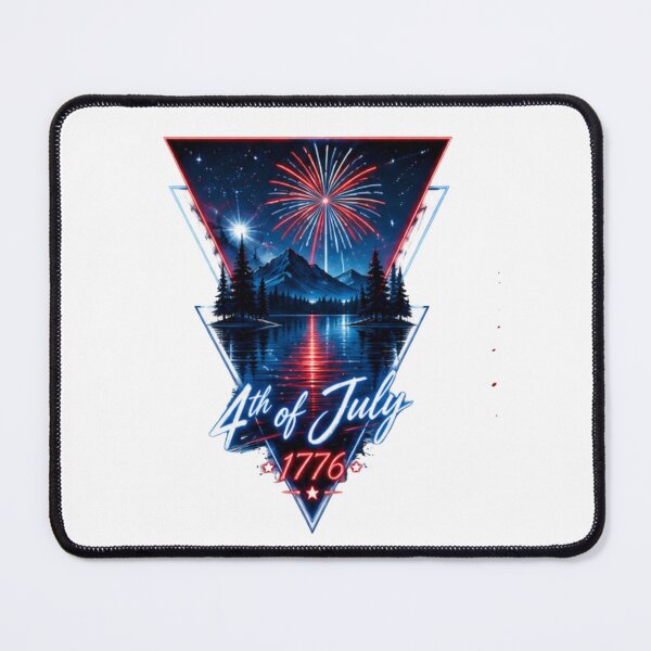 Item preview, Retro 4th of July Fireworks Landscape designed and sold by novaduman.