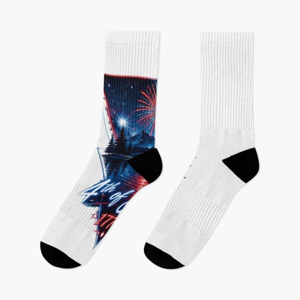 Item preview, Retro 4th of July Fireworks Landscape designed and sold by novaduman.