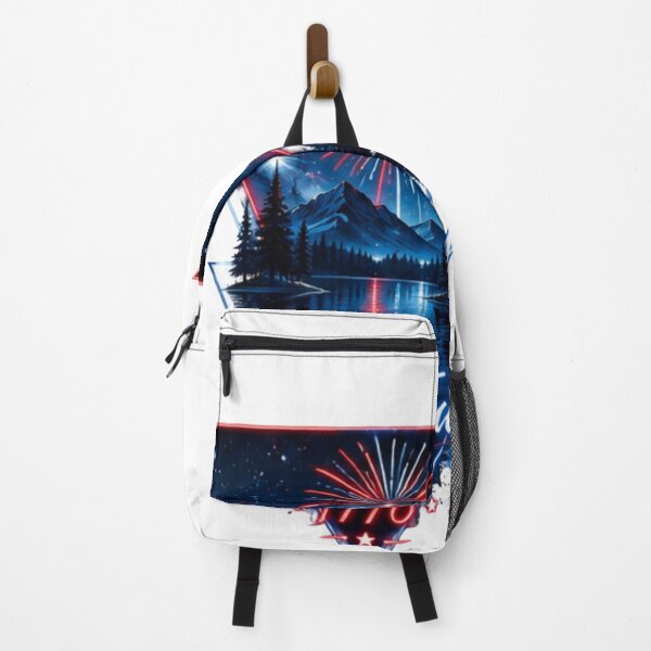 Item preview, Retro 4th of July Fireworks Landscape designed and sold by novaduman.