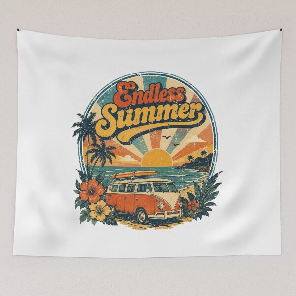 Item preview, Endless Summer Retro Beach Van designed and sold by Mysthor-Designs.