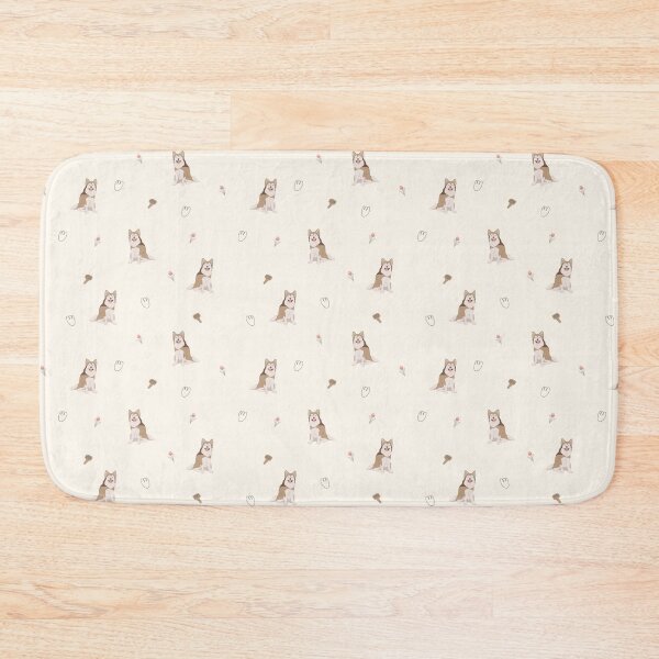 Item preview, Minimalist Flat Design Siberian Husky Dog Cream Pattern designed and sold by svitlaarty.